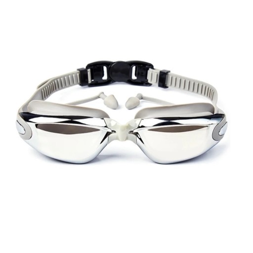 Lunettes de natation avec bouchons d'oreilles 100% protection UV Lunettes de protection étanches pour la natation en piscine, en mer et en eau libre