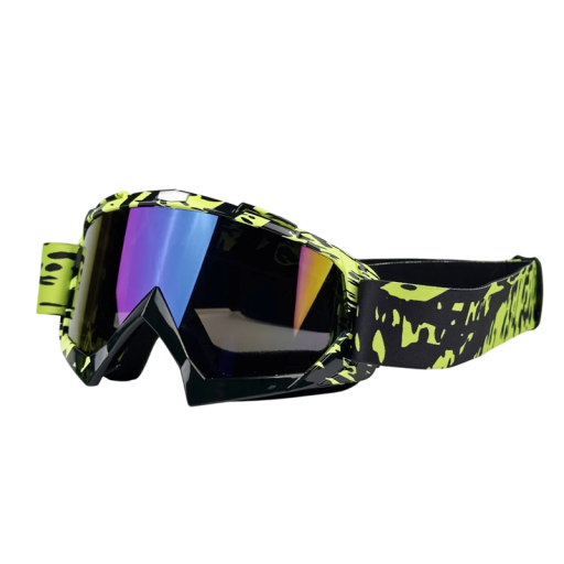 Lunettes de protection pour moto avec verres bleus 18 x 11 cm Lunettes stylées contre le vent et la poussière Design rétro Lunettes pour casques de moto