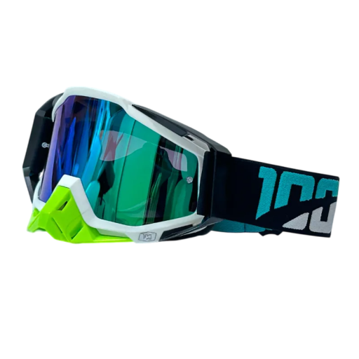 Lunettes de protection pour moto avec verres bleus protection UV Lunettes de moto cadre TPU lentille PC Lunettes anti-poussière Dimensions 19 x 11 cm