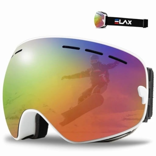 Lunettes de ski avec effet miroir Lunettes pour le ski et le snowboard avec protection UV400 pour hommes et femmes Lunettes de ski pour casque