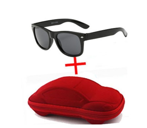 Lunettes de soleil pour garçons avec étui rouge J2535
