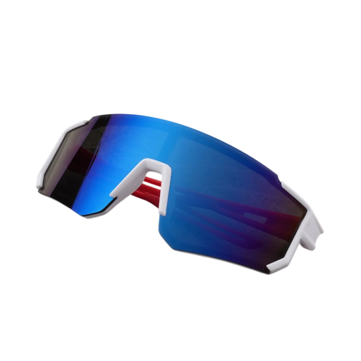 Lunettes de soleil sportives avec verres transparents bleus Protection des yeux lors du sport Monture légère Lunettes pour le cyclisme, la course, la randonnée et les activités de plein air