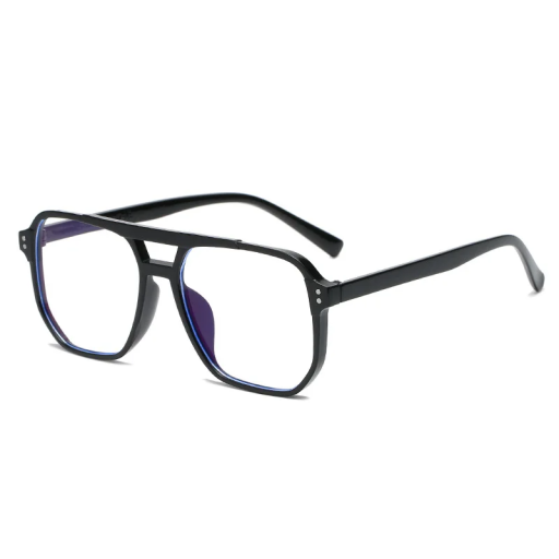 Lunettes en plastique avec filtre de lumière bleue Forme carrée Protection des yeux lors du travail sur ordinateur Contre la fatigue et la tension oculaire