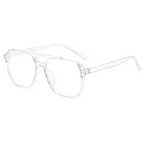 Lunettes en plastique avec filtre de lumière bleue Forme carrée Protection des yeux lors du travail sur ordinateur Contre la fatigue et la tension oculaire