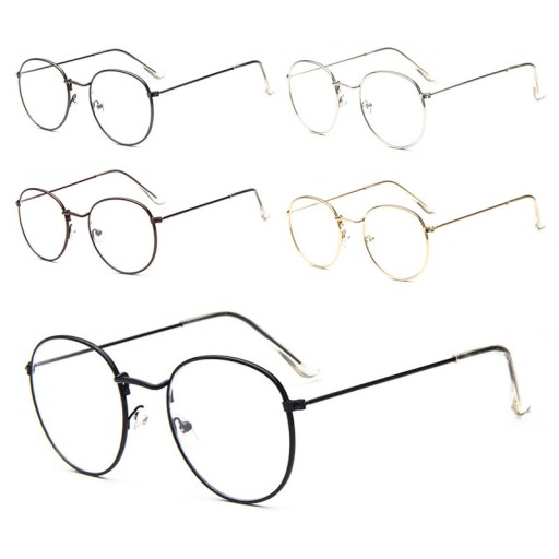 Lunettes rétro ovales non optiques