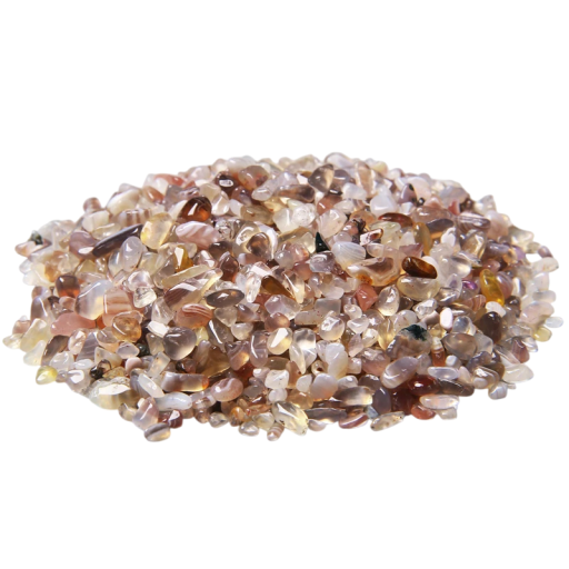 Luonnolliset Botswana-akaattikivet 3–5 mm 100 g luonnollinen mineraalimateriaali beige ruskea läpikuultavat koristekivet luomiseen