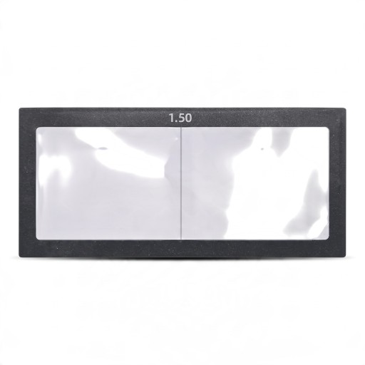 Lupa dioptrică pentru casca de sudură 1,5 dioptrii Dimensiune 11 x 5,5 cm Grosime 3 mm Sticlă Ramă neagră Pentru sudare precisă