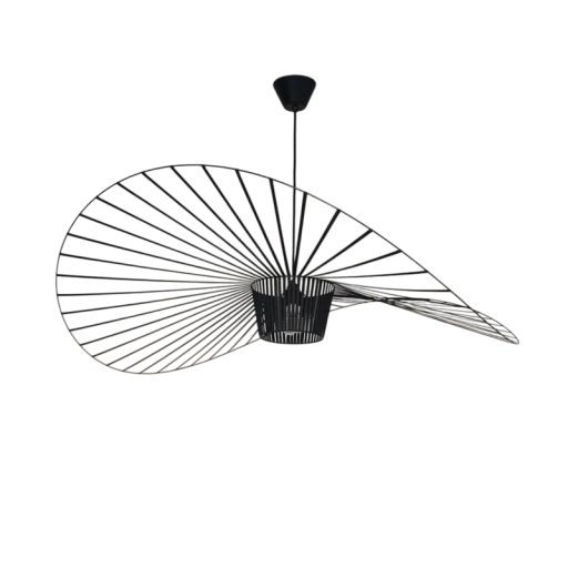 Lustra suspendata moderna diagonala Plafoniera de designer Baza metalica Benzi colorate din poliuretan Soclu E27 compatibil cu LED-uri lumina alba calda de 100 cm.