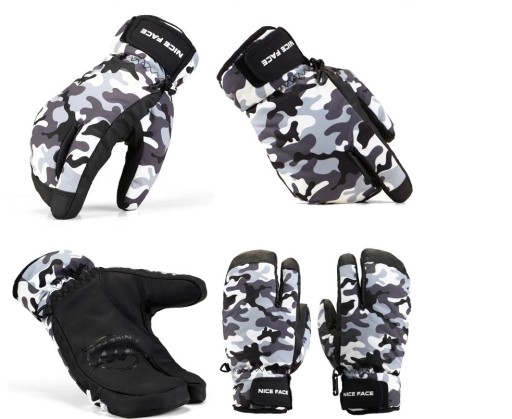 Luvas de esqui camufladas