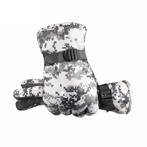 Luvas de esqui masculinas com padrão camuflado