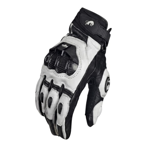 Luvas de moto e motocross impermeáveis e de toque em pele com protecções nos nós e fecho no pulso para estrada e todo-o-terreno