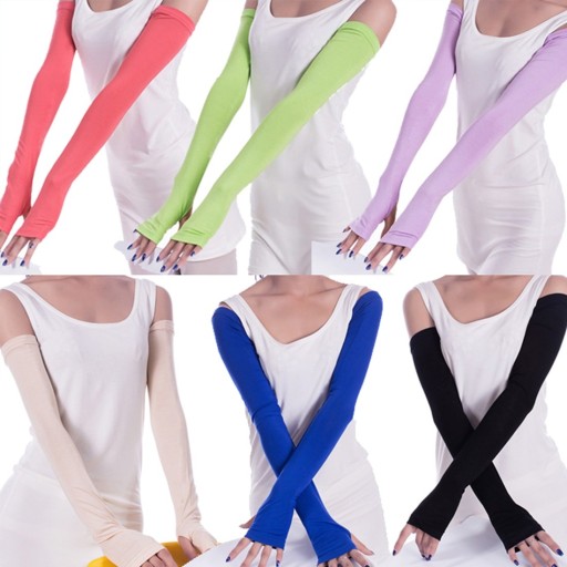 Luvas longas sem dedos para senhora