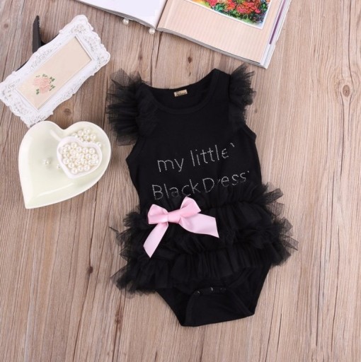 Luxe meisjes bodysuits - Zwart