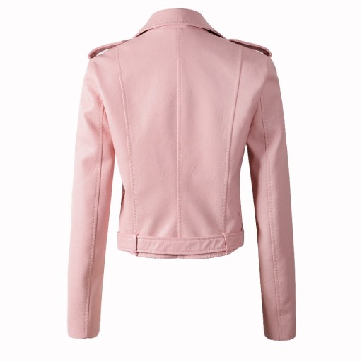 Luxuriöse Kunstlederjacke für Damen – Rosa