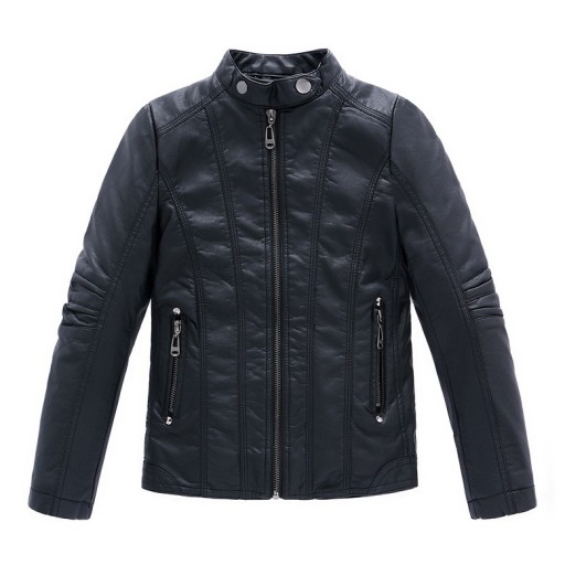 Luxury Boys' Jacket Made of Artificial Leather