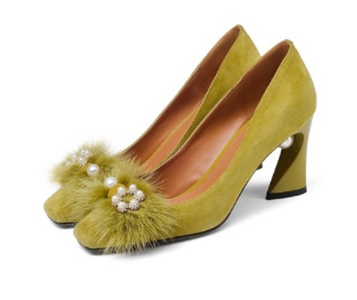 Luxury Women's Court Shoes with Decoration J1369