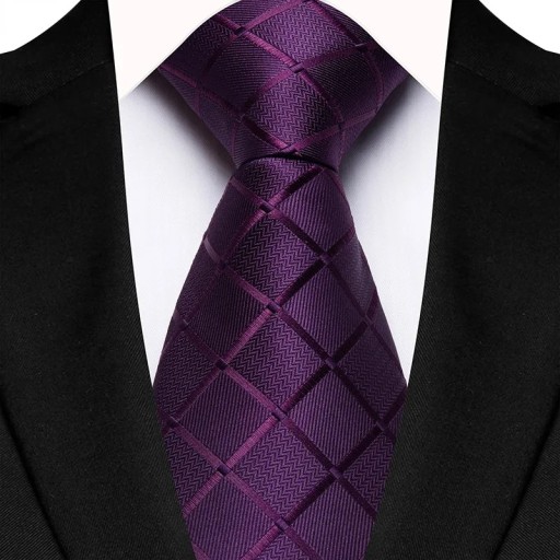 Luxusná károvaná pánska kravata 145 x 8 cm Elegantná vzorovaná kravata Kvalitná široká kravata na spoločenské akcie, pracovné schôdzky a formálny outfit