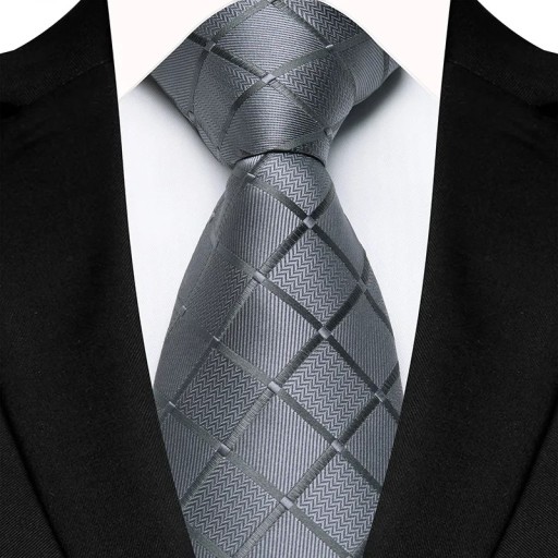 Luxusná károvaná pánska kravata 145 x 8 cm Elegantná vzorovaná kravata Kvalitná široká kravata na spoločenské akcie, pracovné schôdzky a formálny outfit