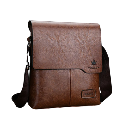 Luxusná pánska vintage taška cez rameno 22×26×5 cm Značková business crossbody taška z hnedej a čiernej syntetickej kože Elegantná taška pre mužov