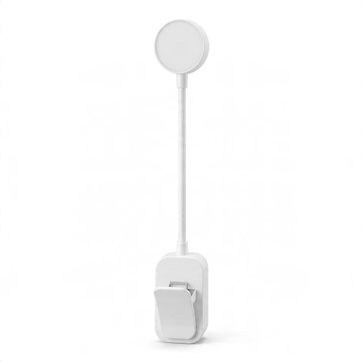 Luz de Leitura para Livro 1 un. USB recarregável com clipe Ajustável 3 modos de cor LED Proteção ocular 22,5 x 3,5 cm Branca Para leitura e estudo