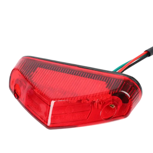 Luz de travão LED para motociclos 12 V 8,35 x 43,5 mm Luz traseira vermelha com 12 LEDs e cabo de 26 cm Iluminação de segurança para motociclos