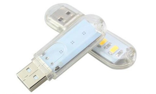 Luz LED USB portátil 3 diodos J1358