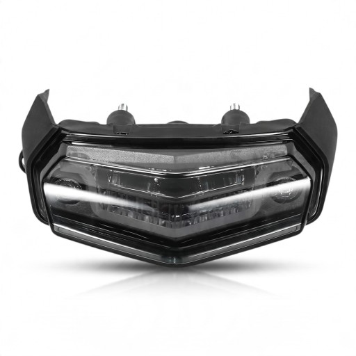 Luz trasera LED para motocicleta Yamaha Tenere 700 XTZ700 Luz de freno con intermitentes integrados 152 x 52 mm 12 V Lente ahumada