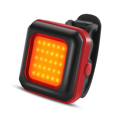 Luz trasera para bicicleta 4 x 4 x 1,8 cm COB LED 50 lm USB-C recargable IPX45 Lámpara de ciclismo impermeable 3 modos Batería de larga duración 250 mAh