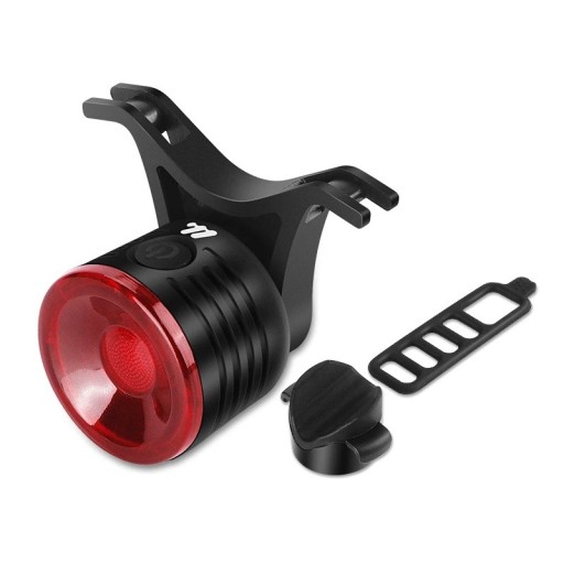 Luz trasera para bicicleta con sensor de freno, 260 mAh, carga USB-C, 4 modos, IPX4 resistente al agua, luz LED inteligente, 3 x 3,3 cm