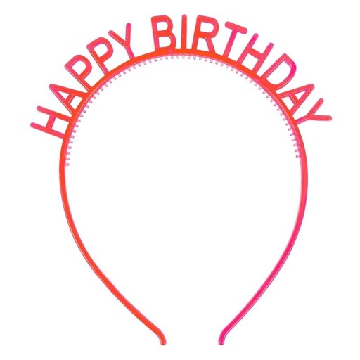 Lysende festpandebånd HAPPY BIRTHDAY 2 stk.