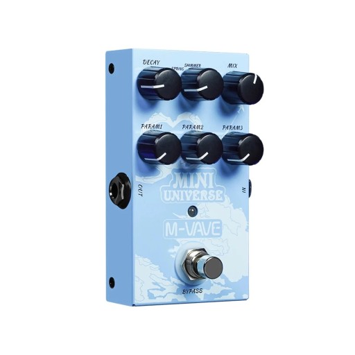 M-VAVE cyfrowy pedal reverb do gitary elektrycznej jasnoniebieski Efektowy pedal z 9 trybami pogłosu i kontrolą Decay Mix Level