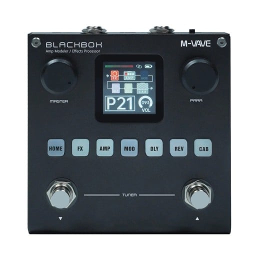 M-VAVE multifunkciós effektpedál gitárhoz és basszusgitárhoz Beépített akkumulátor 80 preset 6 torzítási, modulációs, késleltetési, reverb és EQ modul