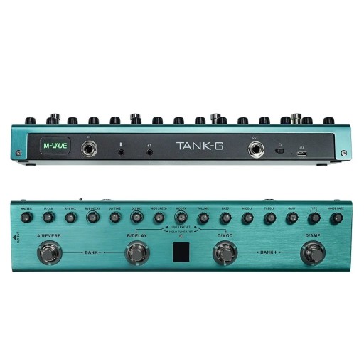 M-Vave Tank-G dobíjecy multiefektowy pedal do gitary 36 regulowanych presetów Metalowa obudowa Cyfrowa symulacja wzmacniaczy i kolumn głośnikowych