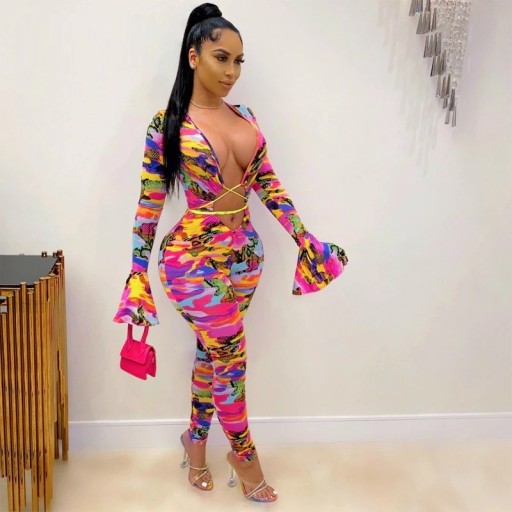 Macacão camuflado feminino A2549