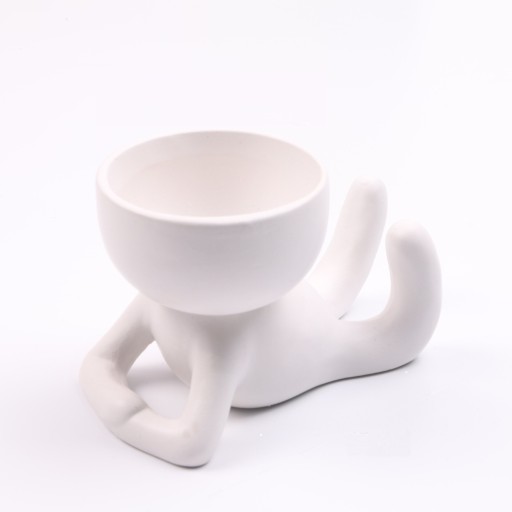 Maceta decorativa en forma de figura