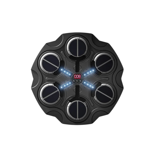Machine de boxe musicale intelligente avec cible murale et écran LED 6 cibles entraîneur de fitness à domicile pour les sports de combat entraînement de décompression version sans Bluetooth
