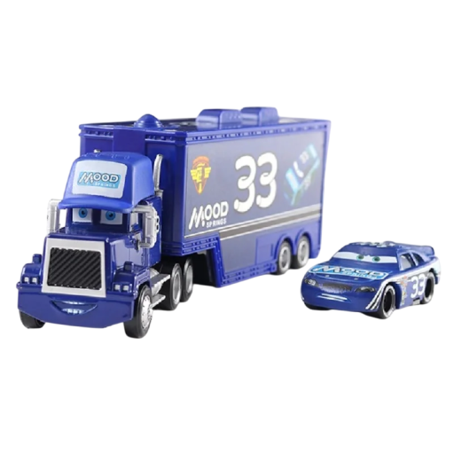 Mack Hauler és Chuck Armstrong Disney Pixar Verdák 2 3 Mood Springs teherautó és versenyautó készlet Gyűjthető modell gyerekeknek