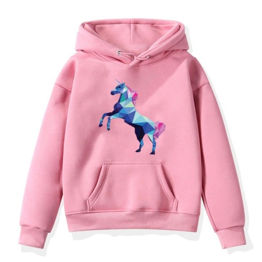 Mädchen-Sweatshirt mit Einhorn