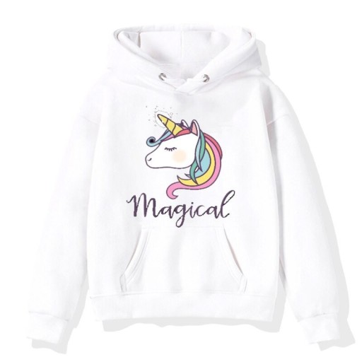 Mädchen-Sweatshirt mit Einhorn