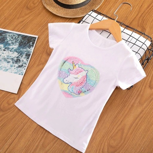 Mädchen-T-Shirt mit Einhorn B1431