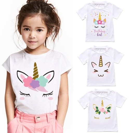 Mädchen-T-Shirt mit Einhorn B1544