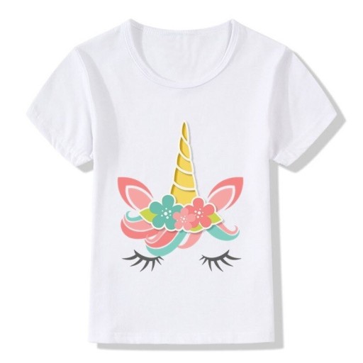 Mädchen-T-Shirt mit Einhorn B1545