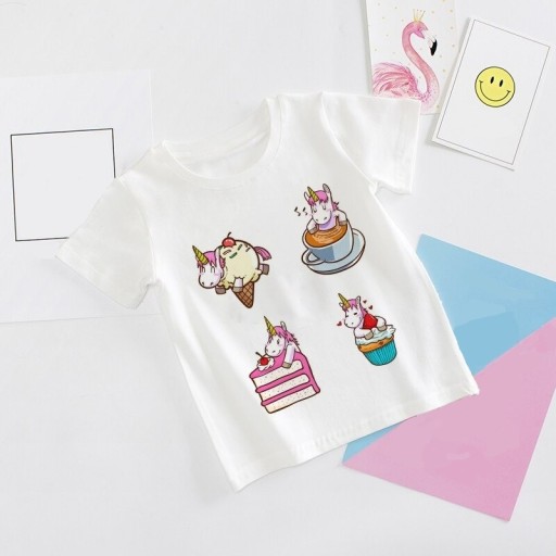 Mädchen-T-Shirt mit Einhorn B1598