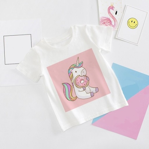 Mädchen-T-Shirt mit Einhorn B1598