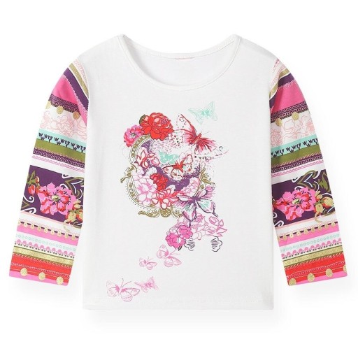 Mädchen-T-Shirt mit langen Ärmeln T2542