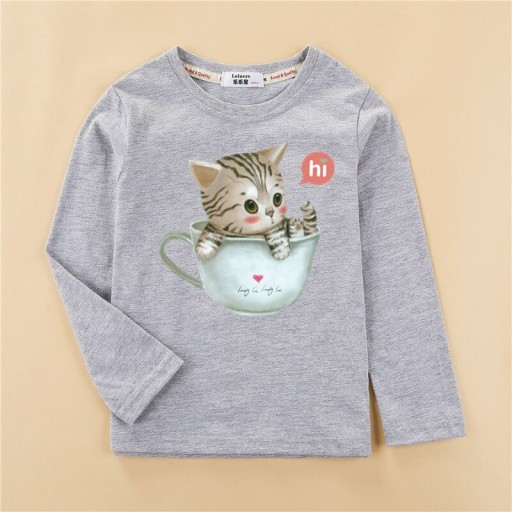 Mädchen-T-Shirt mit langen Ärmeln T2554