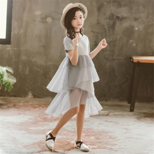Mädchenkleid mit Tüllrock N105