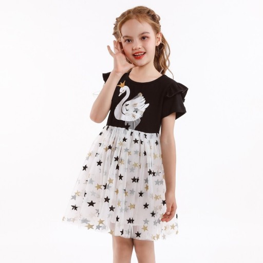 Mädchenkleid mit Tüllrock N92