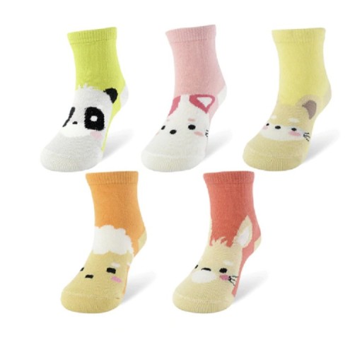 Mädchensocken mit Tieren – 5 Paar