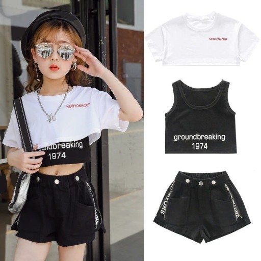 Maglietta, canotta e pantaloni corti per ragazze L1330